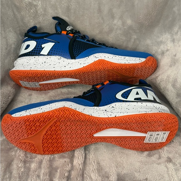 AND1 Charge TPR Men’s Basketball Shoes Size 11 | Blue / Orange | New - Picture 4 of 6